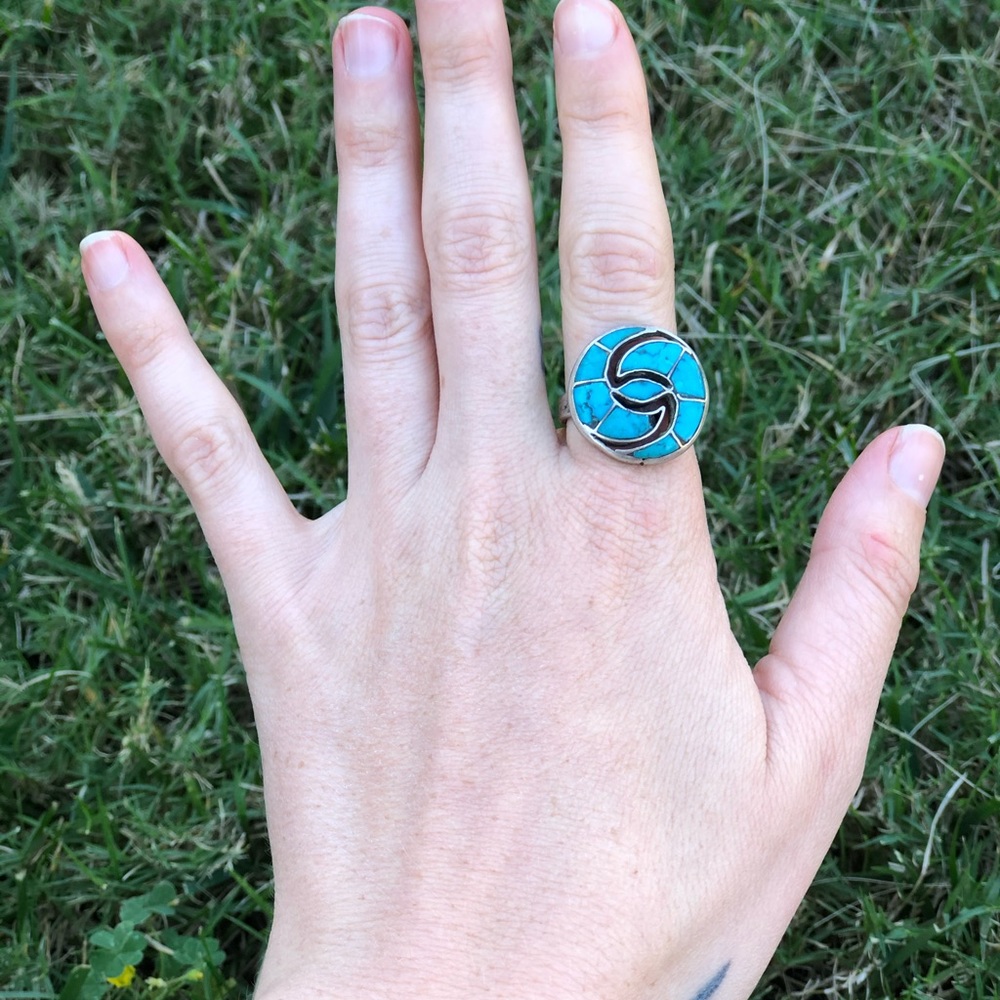 Vintage turquoise sterling ring